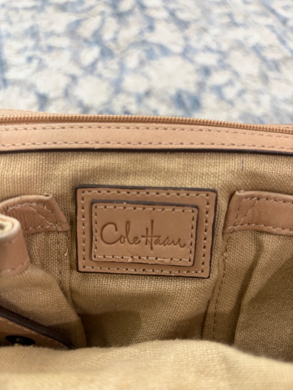 Cole Haan Woven Macramé Beige Shoulder Bag with Rope Detail - Picture 4 of 9